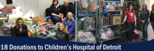 2018 Donations to Children's Hospital of Detroit